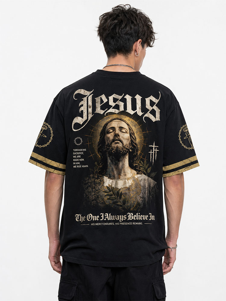 Always Believe Graphic Mesh Jersey
