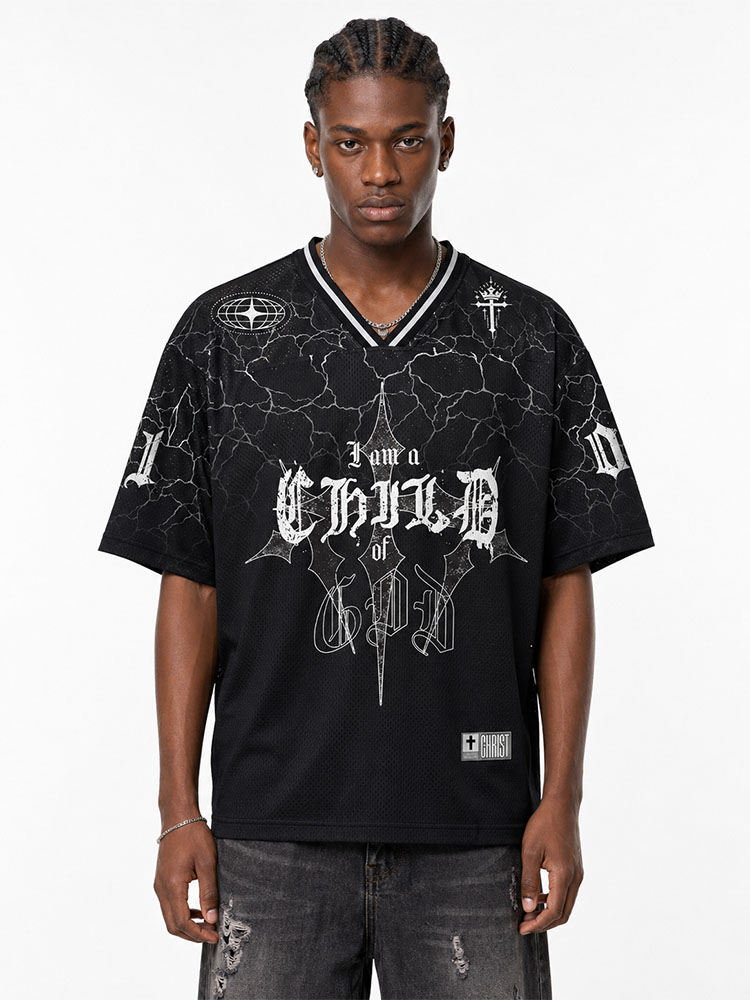 Child Emblem Graphic Mesh Jersey