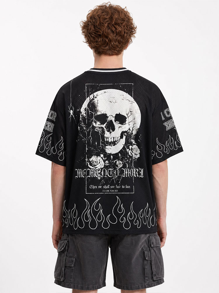Memento Mori Graphic Mesh Jersey