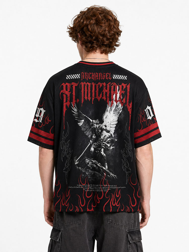 Angel Graphic Graphic Mesh Jersey