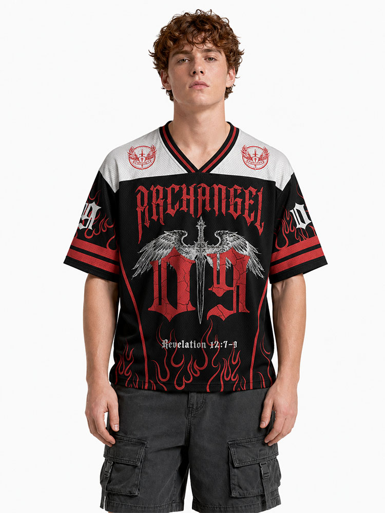 Angel Graphic Graphic Mesh Jersey