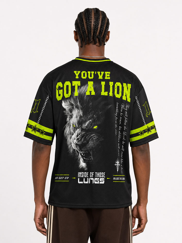 You've Got A Lion Graphic Mesh Jersey