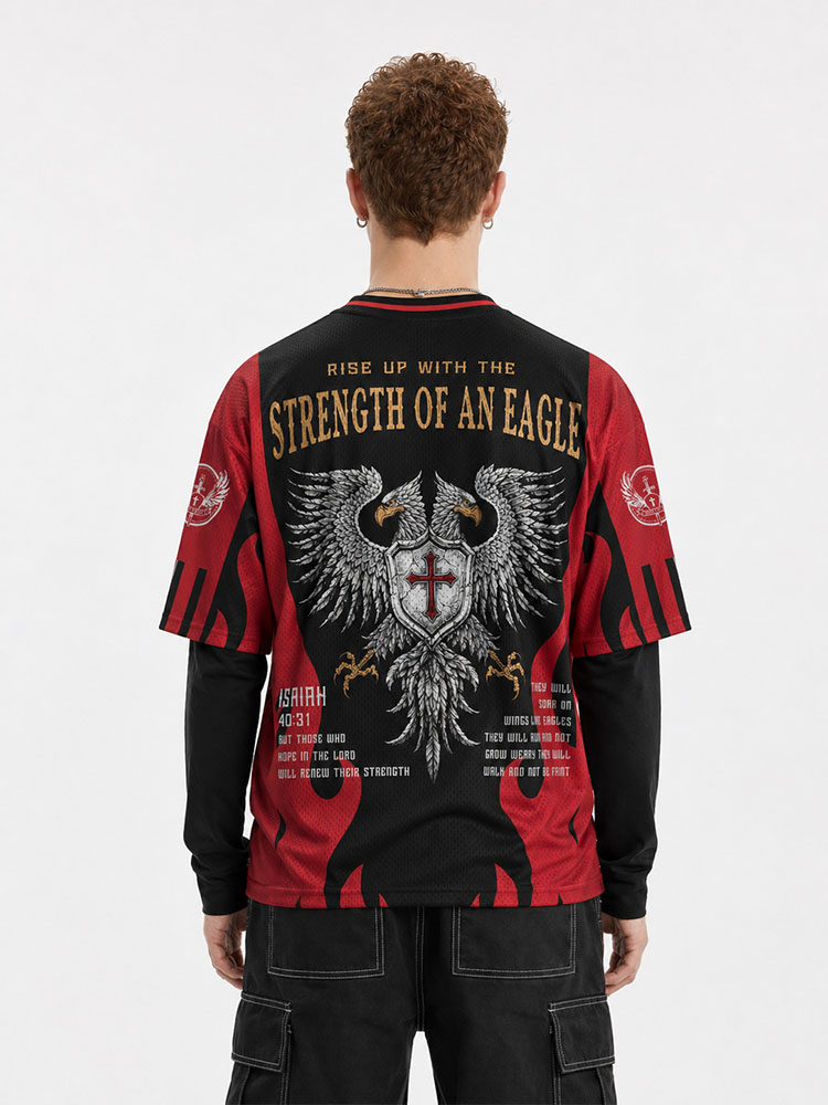 Strength Of An Eagle Graphic Mesh Jersey