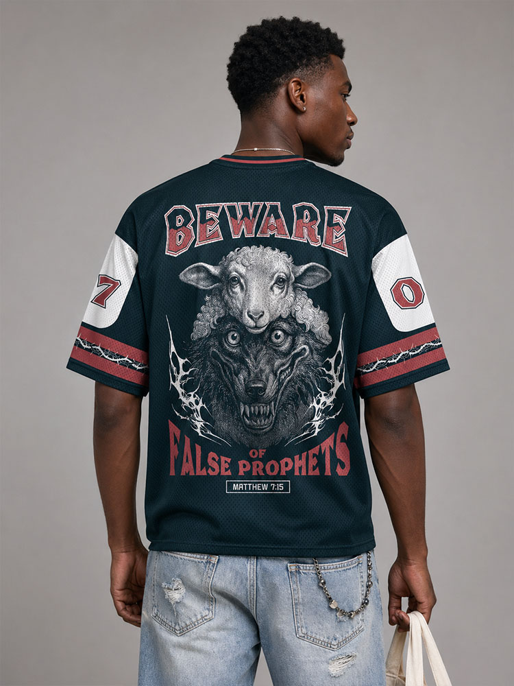 Wolf and Sheep Graphic Mesh Jersey