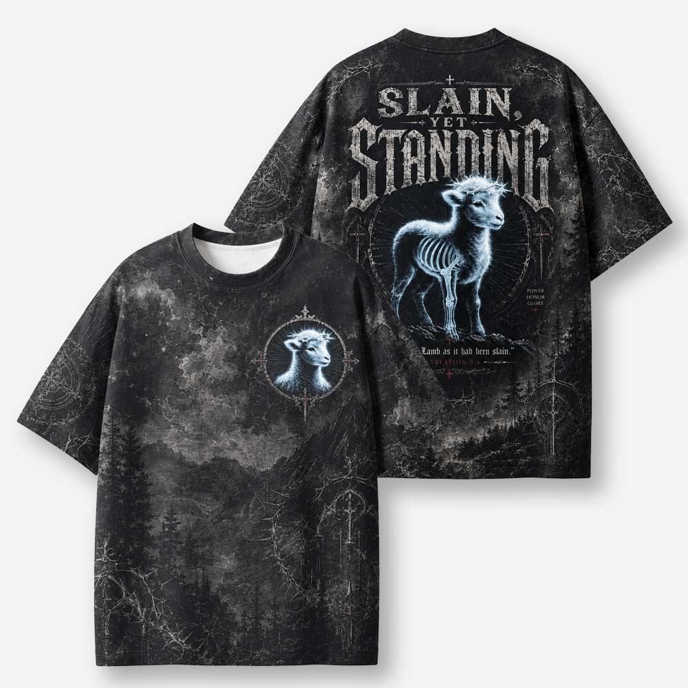 Lamb Emblem Eco Oversized Graphic Tees · GRS Certified