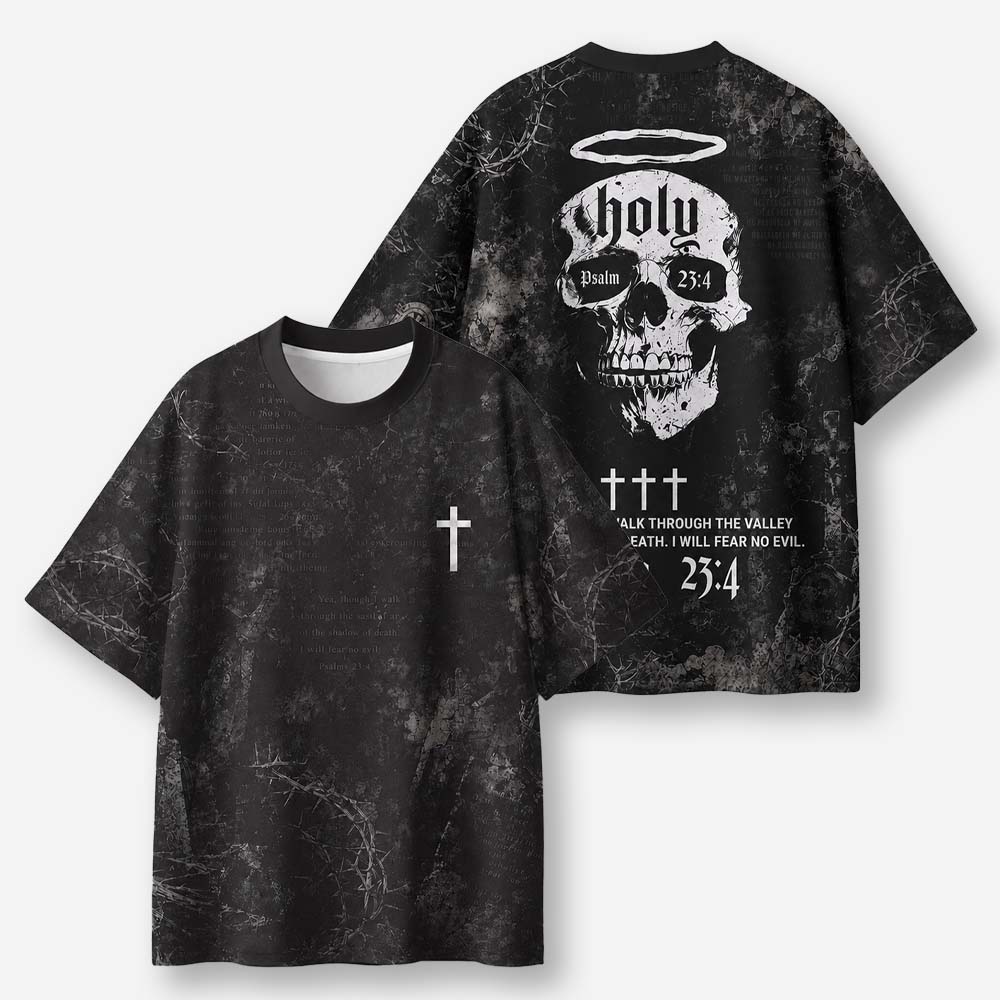 Fearless Skull Eco Oversized Graphic Tees · GRS Certified