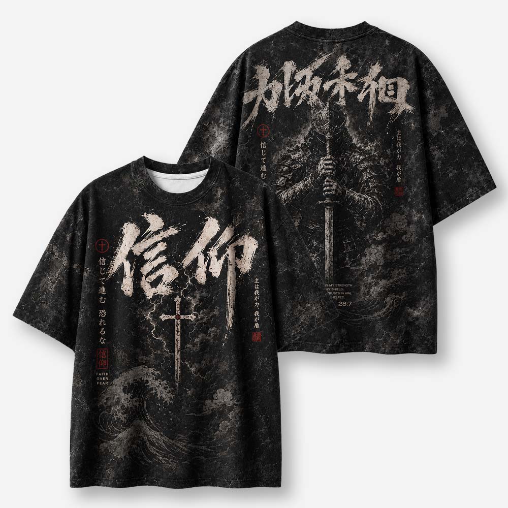 Warfare Knight Eco Oversized Graphic Tees · GRS Certified