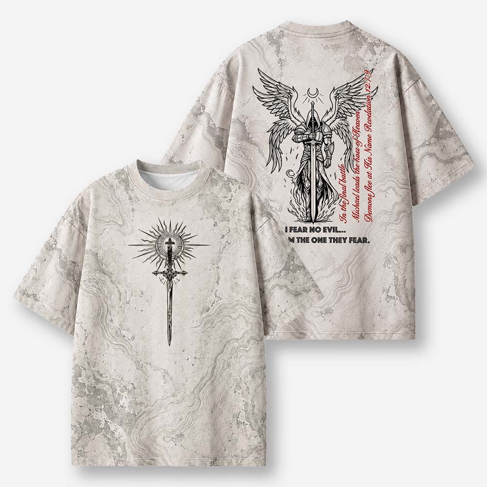 Fearless Sword Eco Oversized Graphic Tees · GRS Certified