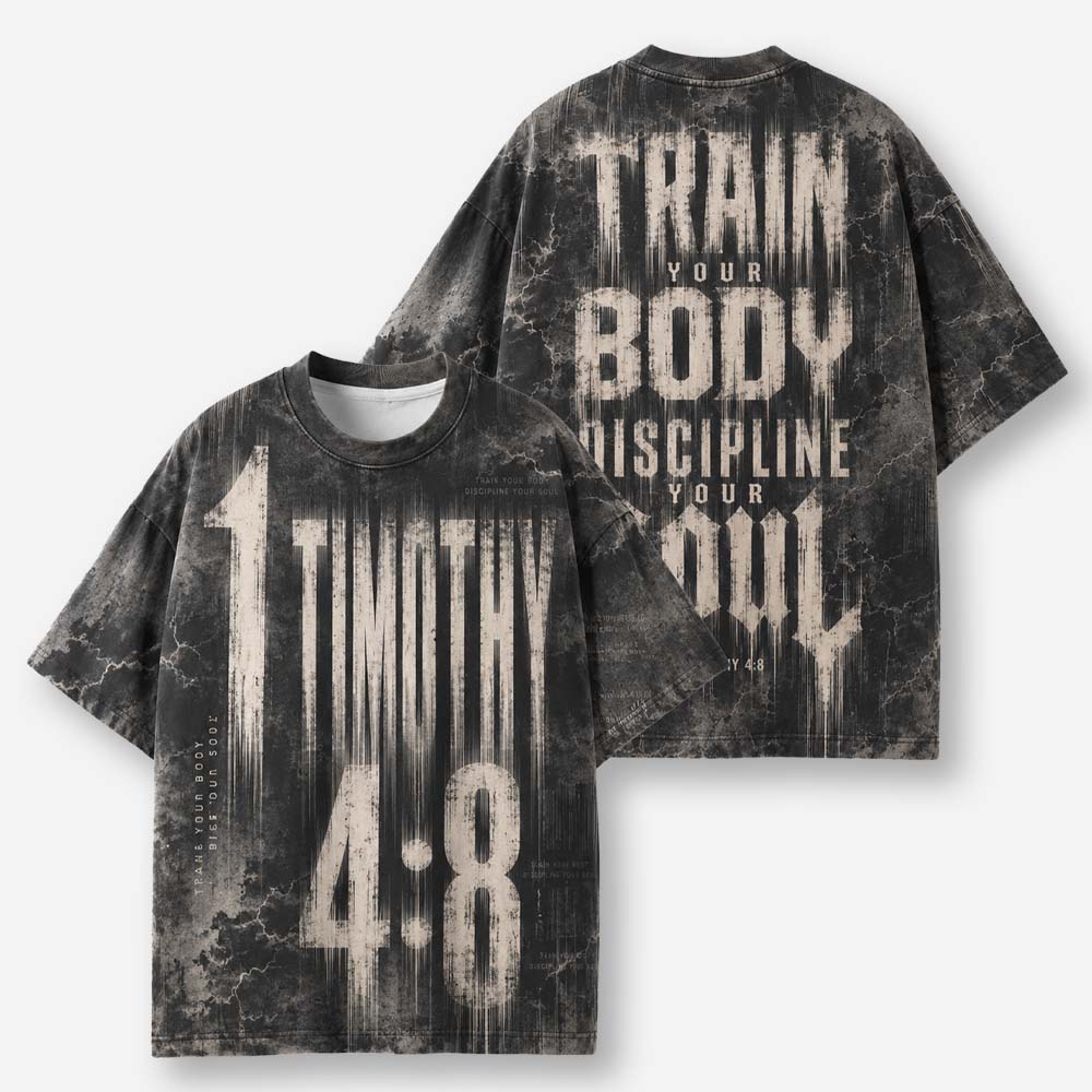 Train Discipline Eco Oversized Graphic Tees · GRS Certified