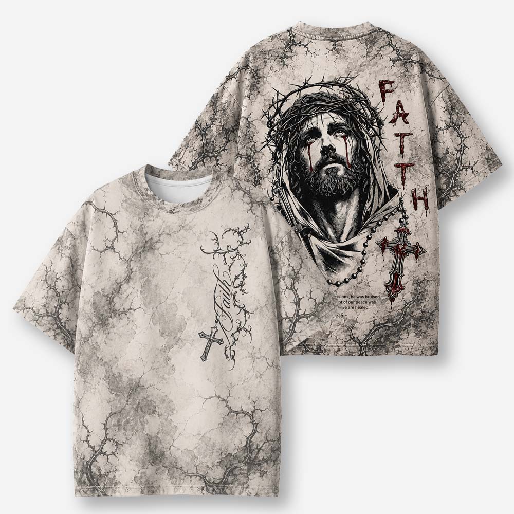 Wounded Crown Eco Oversized Graphic Tees · GRS Certified