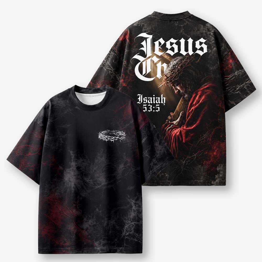 Burden Bearer Eco Oversized Graphic Tees · GRS Certified