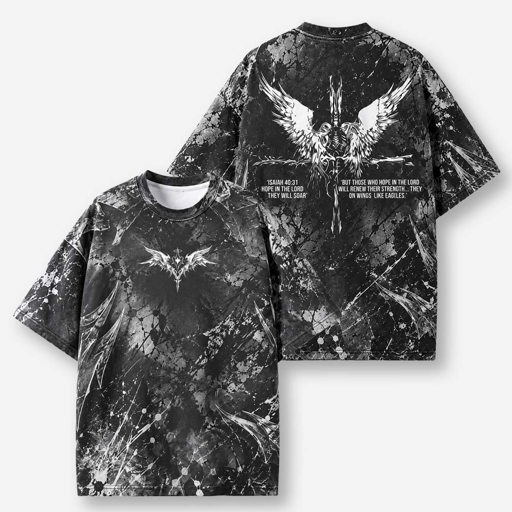 Winged Sword Eco Oversized Graphic Tees · GRS Certified