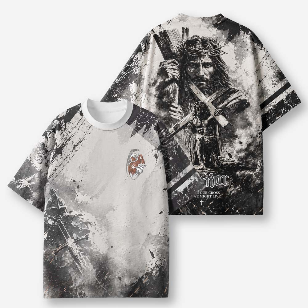 Burden Bearer Eco Oversized Graphic Tees · GRS Certified