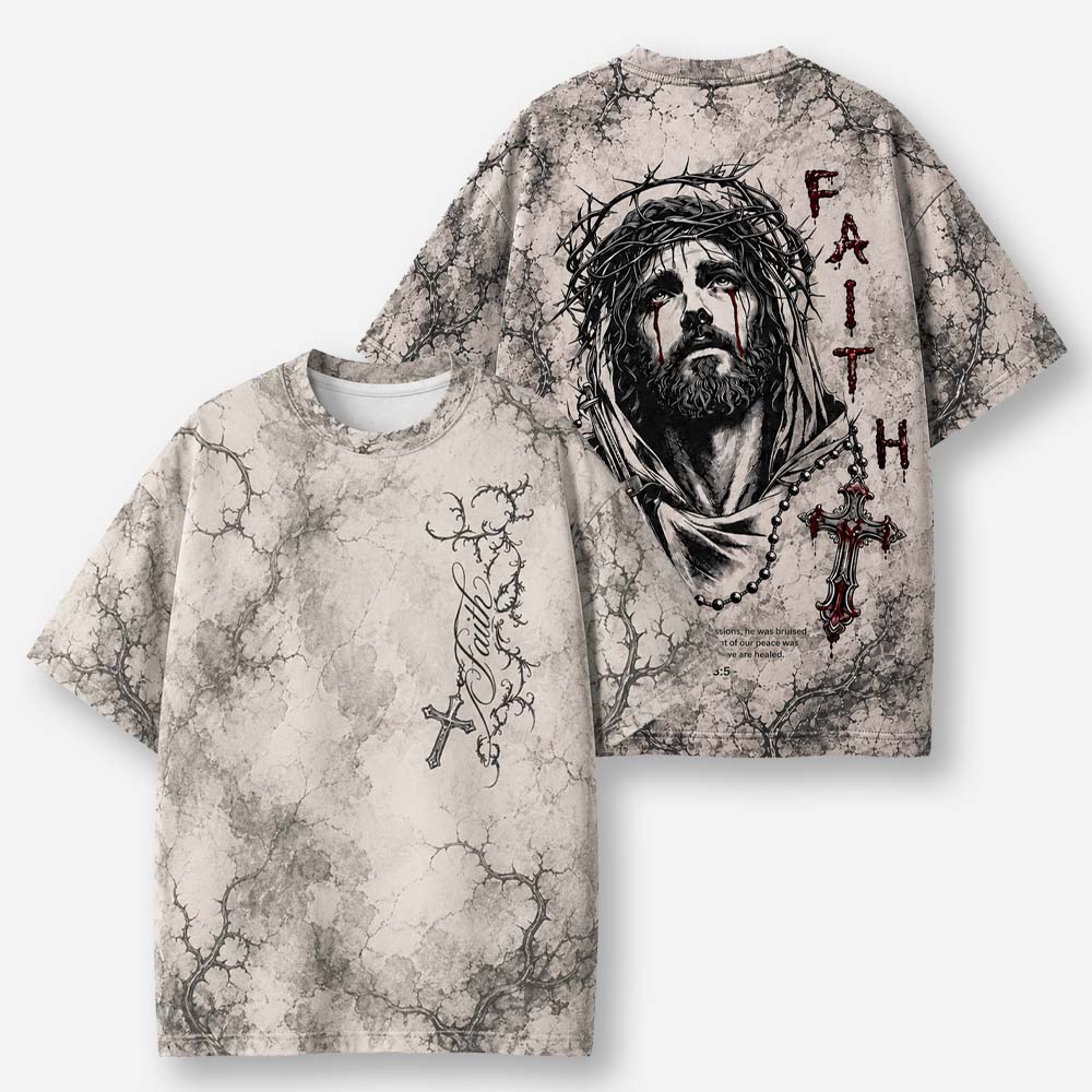 Wounded Crown Eco Oversized Graphic Tees · GRS Certified