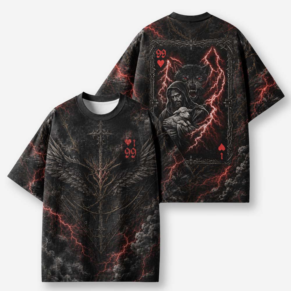 Storm Lamb Eco Oversized Graphic Tees · GRS Certified