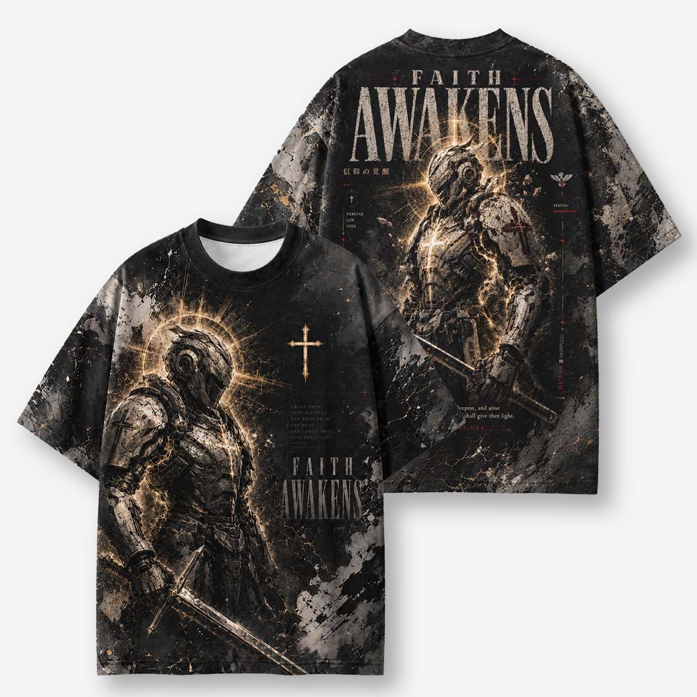 Awakened Eco Oversized Graphic Tees · GRS Certified