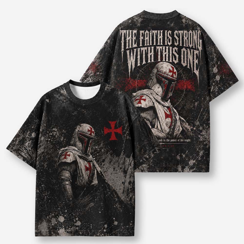 Shield Knight Eco Oversized Graphic Tees · GRS Certified
