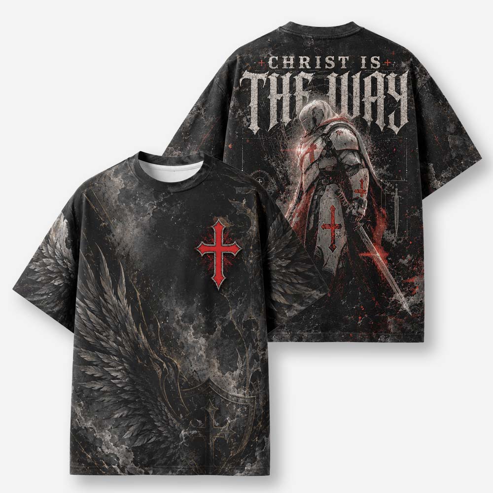 Path Knight Eco Oversized Graphic Tees · GRS Certified