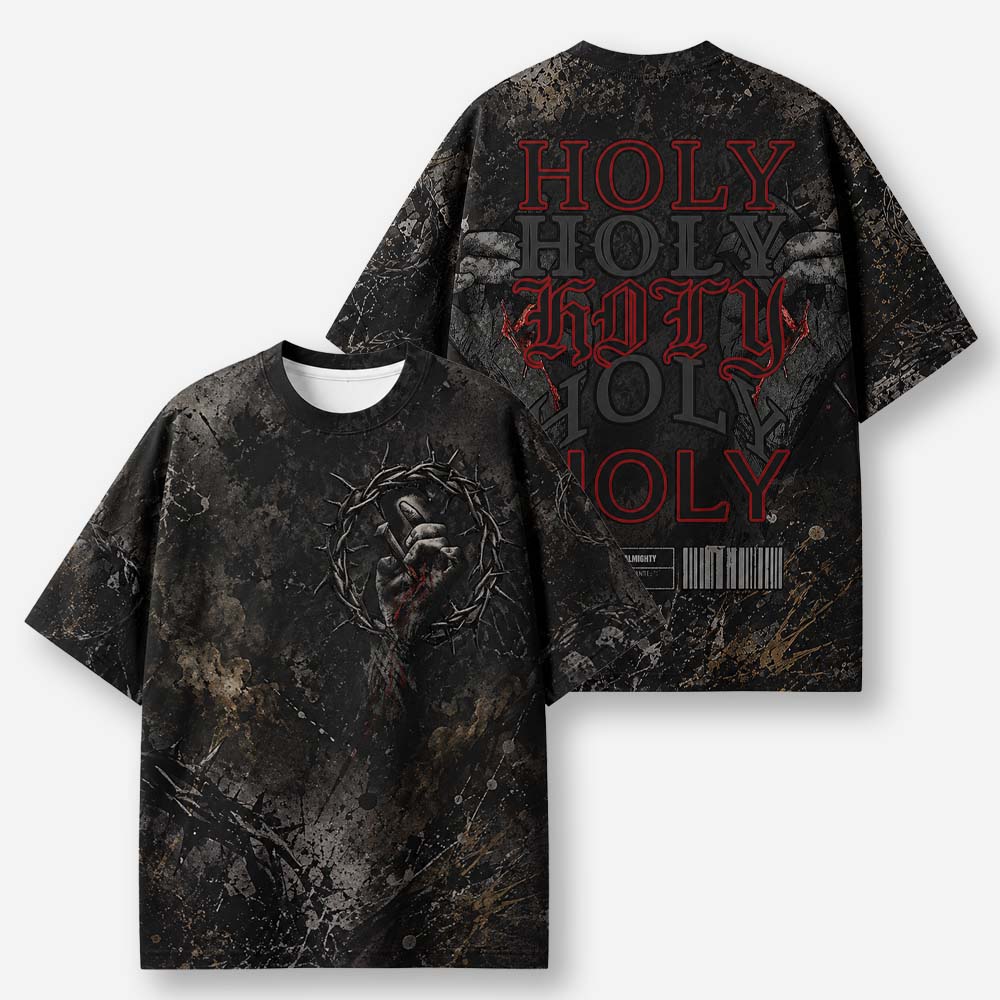 Threefold Praise Eco Oversized Graphic Tees · GRS Certified