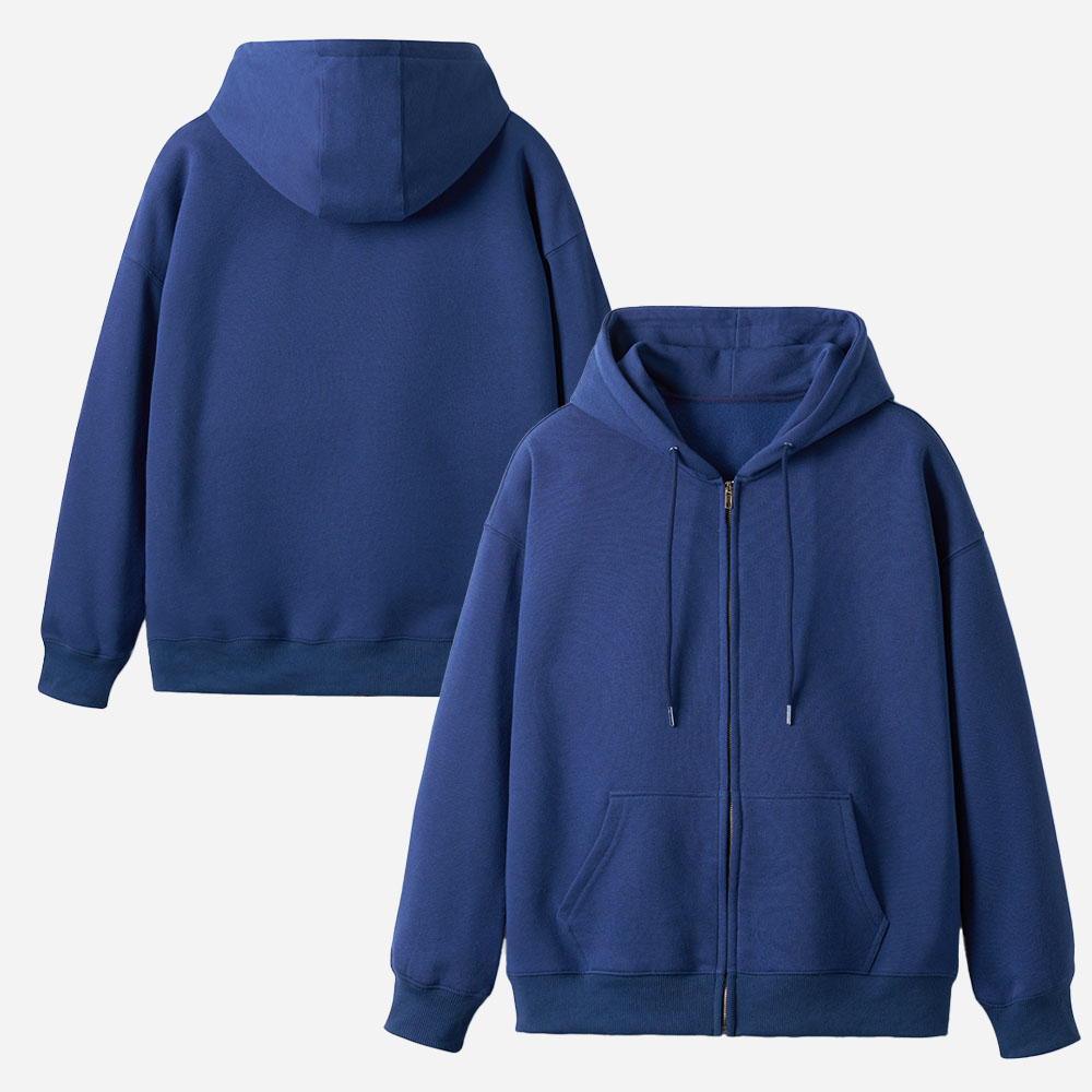 Basic Full-Zip Fleece Hoodie