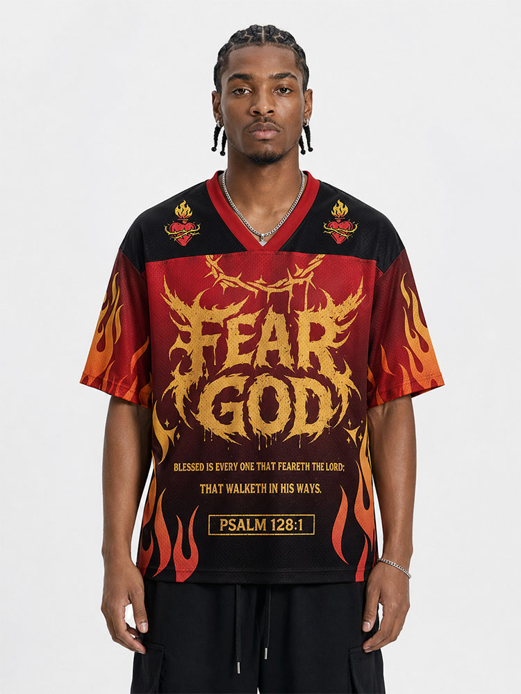 Fearless Flame Graphic Mesh Jersey