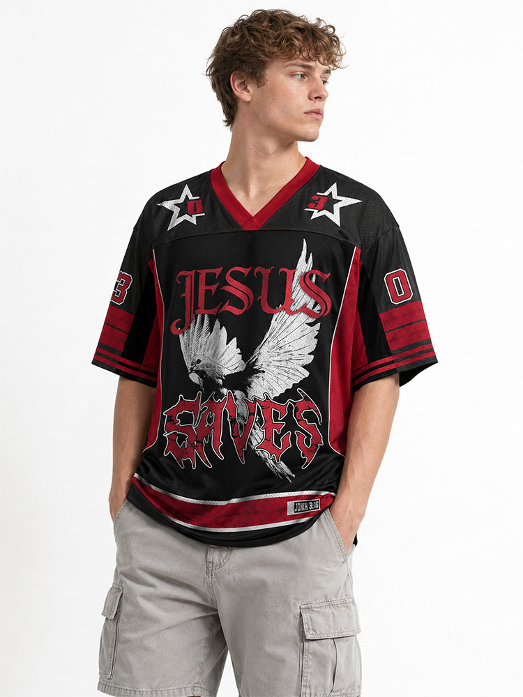 Dove Graphic Mesh Jersey