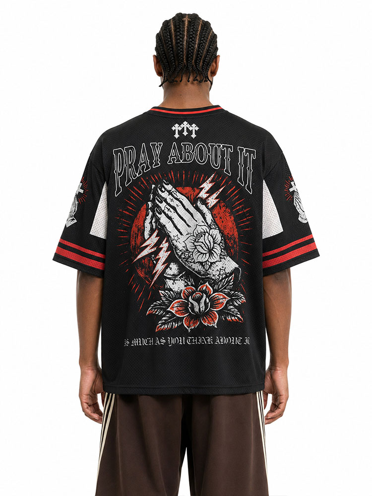 Rose Hands Graphic Mesh Jersey
