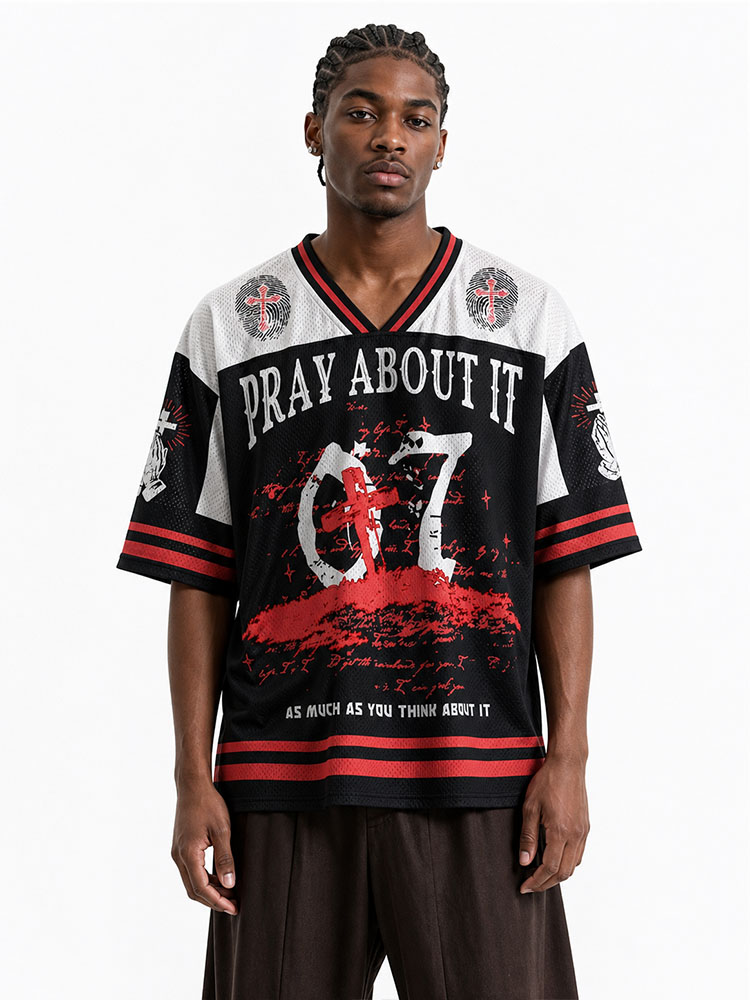 Rose Hands Graphic Mesh Jersey