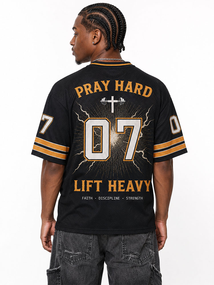 Lift Heavy Graphic Mesh Jersey
