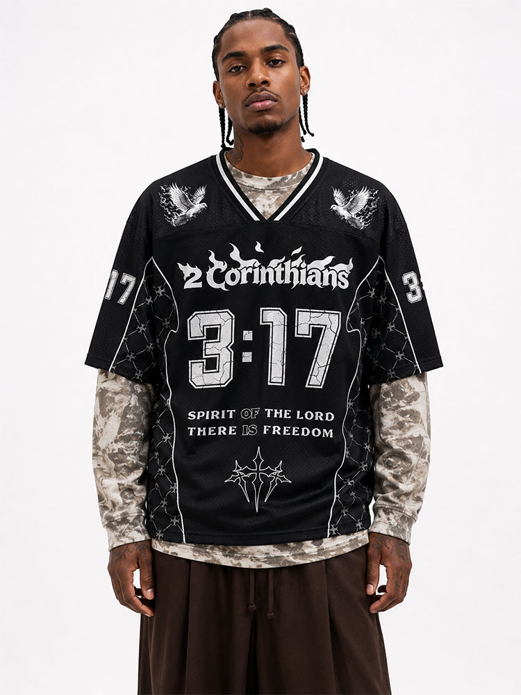 Dove Graphic Mesh Jersey