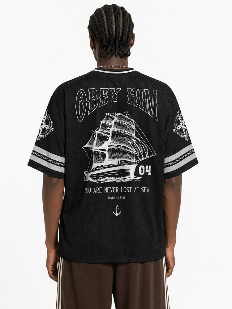 Never Lost at Sea Graphic Mesh Jersey