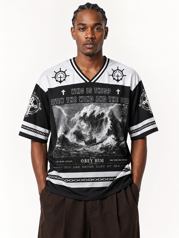 Never Lost at Sea Graphic Mesh Jersey