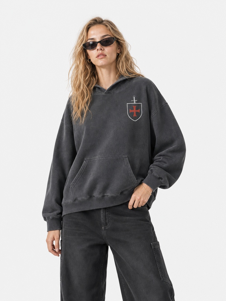 Masked King Vintage Washed Hoodie