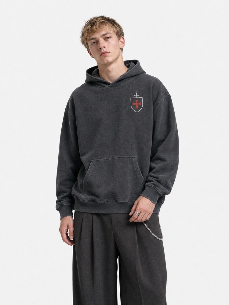 Masked King Vintage Washed Hoodie