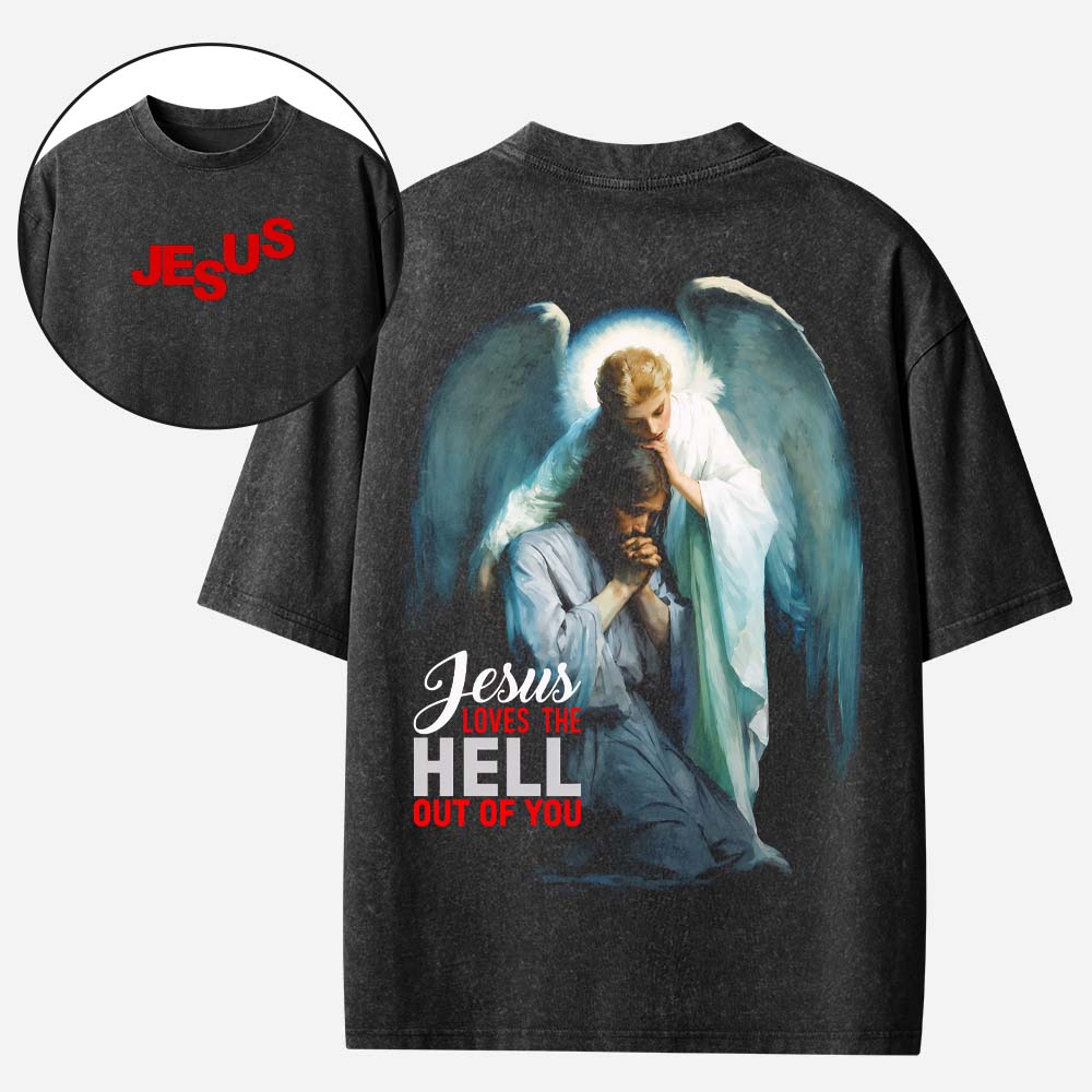 Angel Graphic Vintage Washed T-Shirt