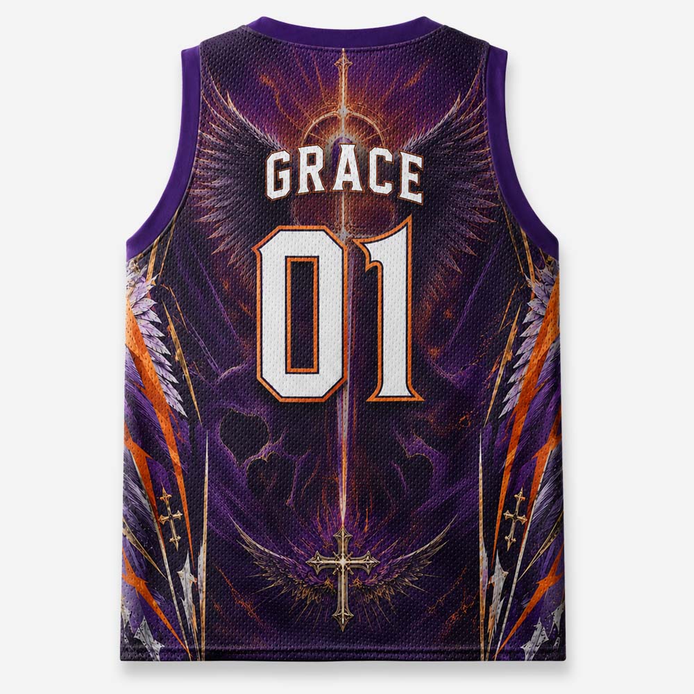 Angel Warrior Graphic Mesh Jersey Tank Top