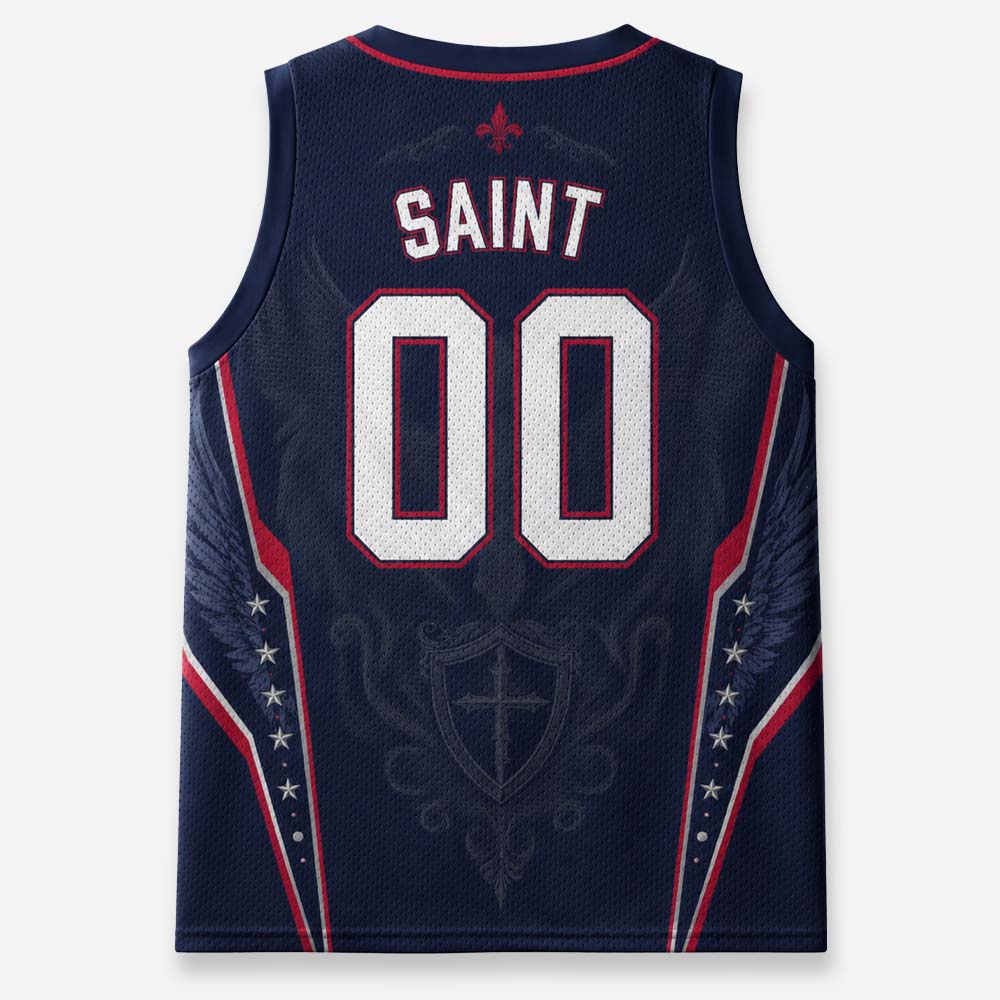 Winged Emblem Graphic Mesh Jersey Tank Top