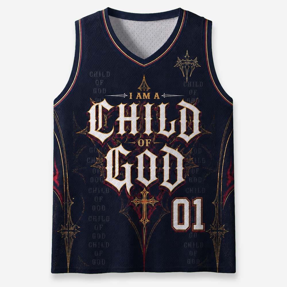 Child Emblem Graphic Mesh Jersey Tank Top