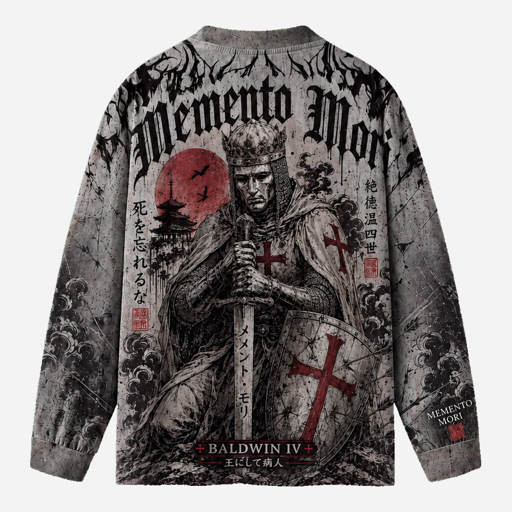 Memento Mori Eco Oversized Long-Sleeve Graphic Tees · GRS Certified