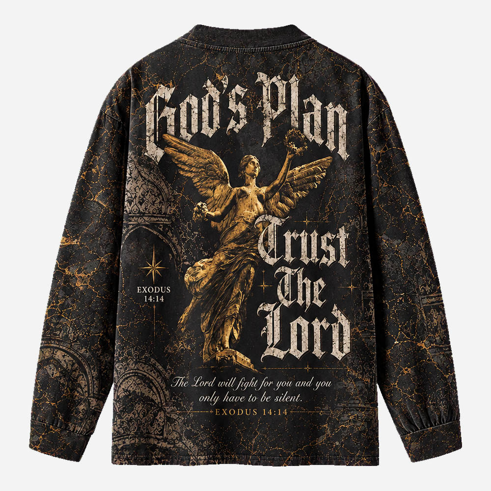 Golden Angel Eco Oversized Long-Sleeve Graphic Tees · GRS Certified