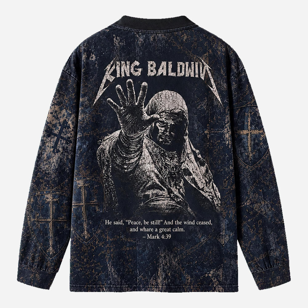 Masked King Eco Oversized Long-Sleeve Graphic Tees · GRS Certified