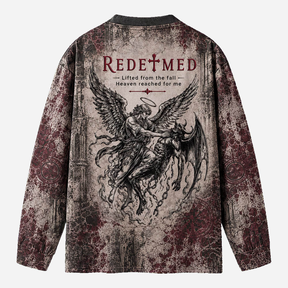 Angel Rescue Eco Oversized Long-Sleeve Graphic Tees · GRS Certified