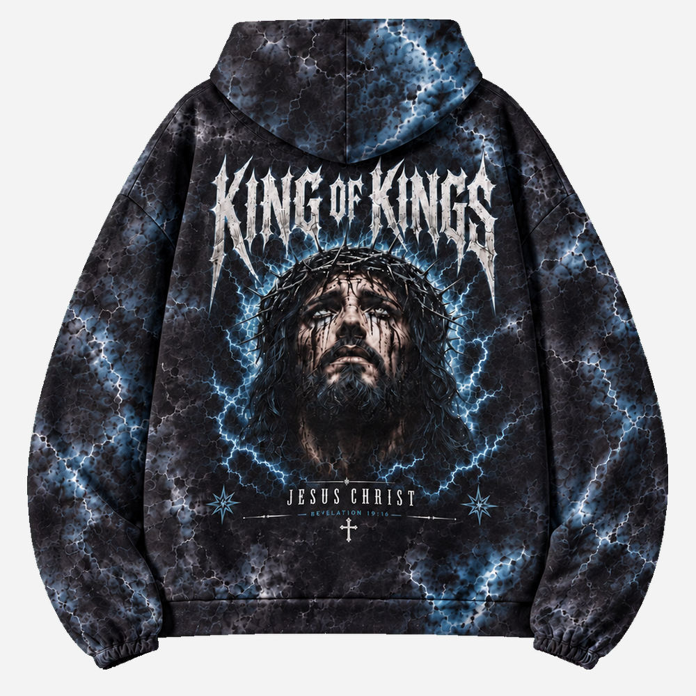 Crowned Storm All Over Print Scuba Hoodie