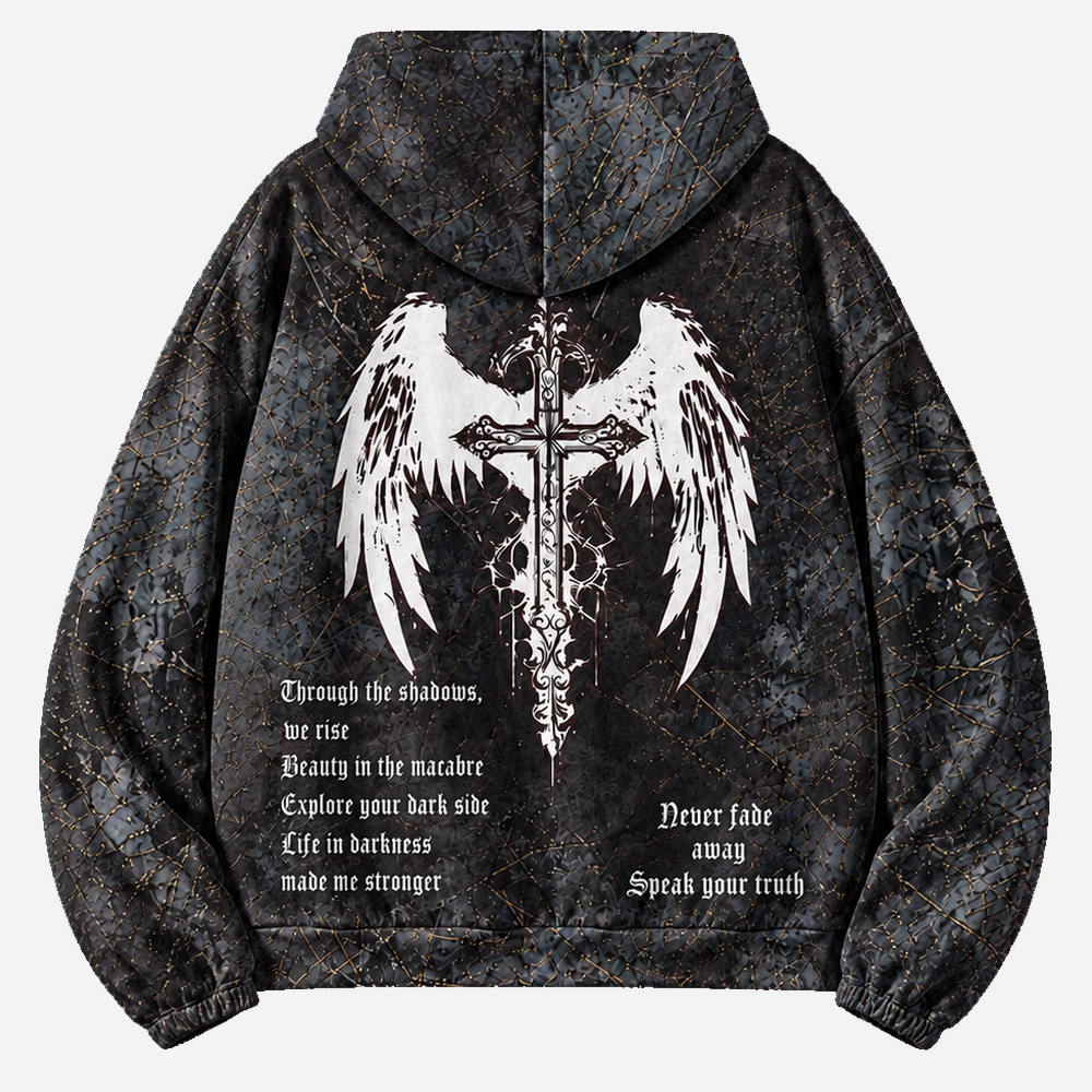 Winged Emblem All Over Print Scuba Hoodie