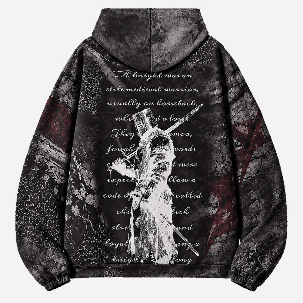 Armored Knight All Over Print Scuba Hoodie