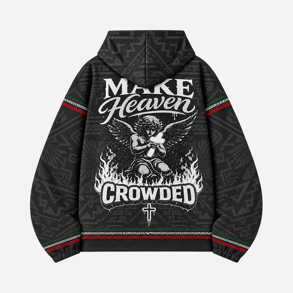 Angel Graphic All Over Print Scuba Hoodie
