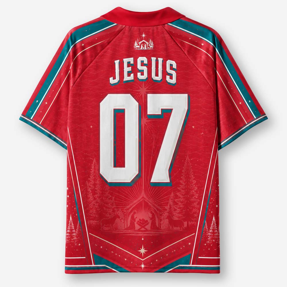 Christmas Star Graphic Collar Jersey