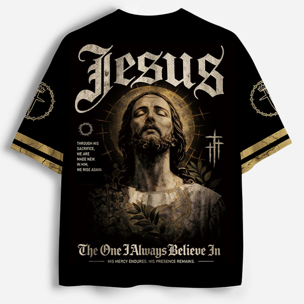 Always Believe Graphic Mesh Jersey