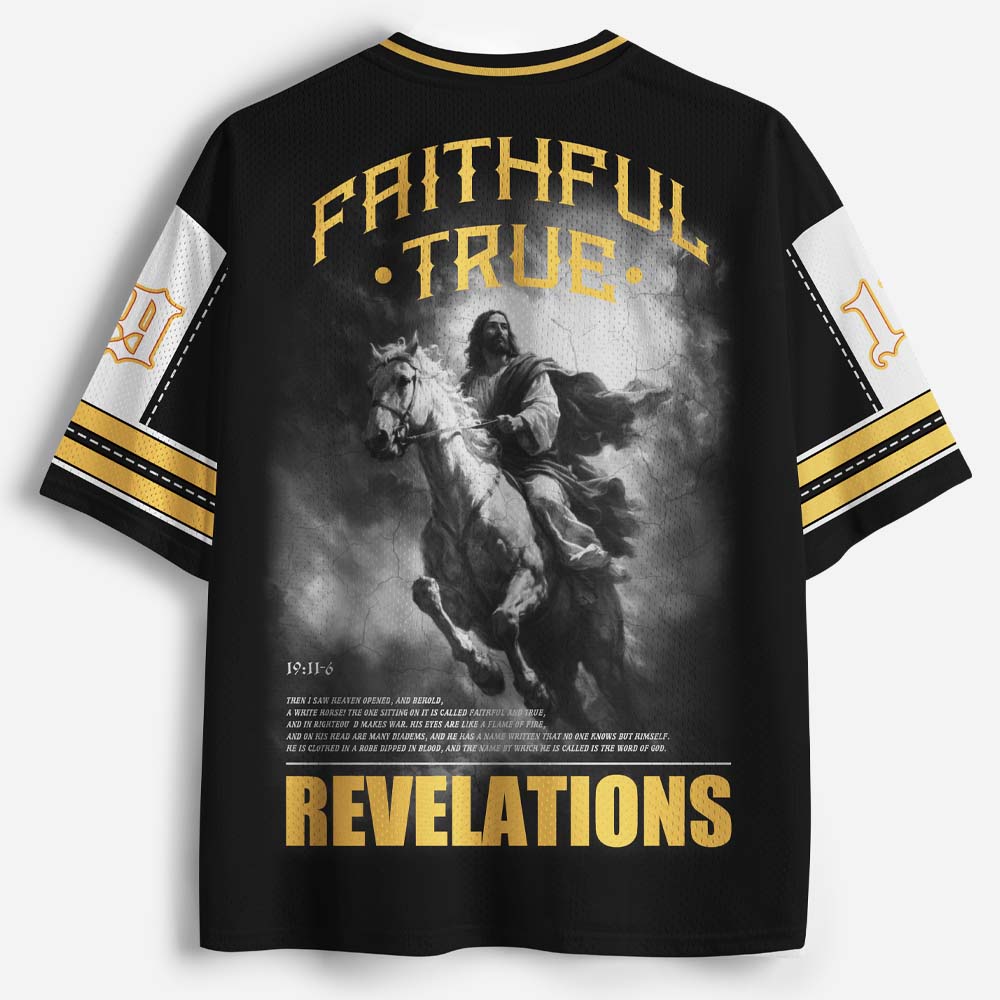 White Horse Rider Graphic Mesh Jersey