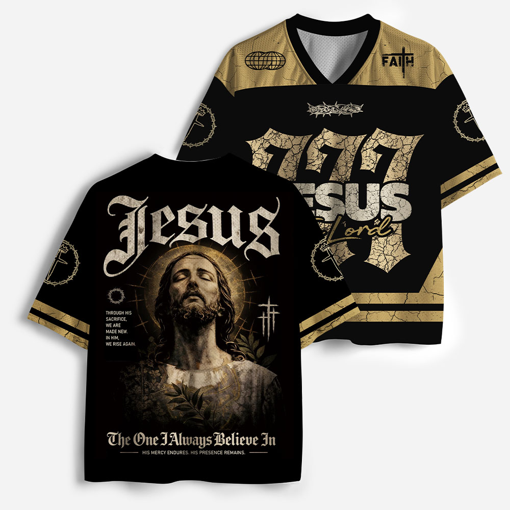 Always Believe Graphic Mesh Jersey